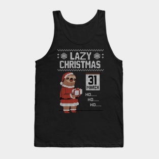 Lazy Christmas! - Ugly Christmas Sweater Tank Top